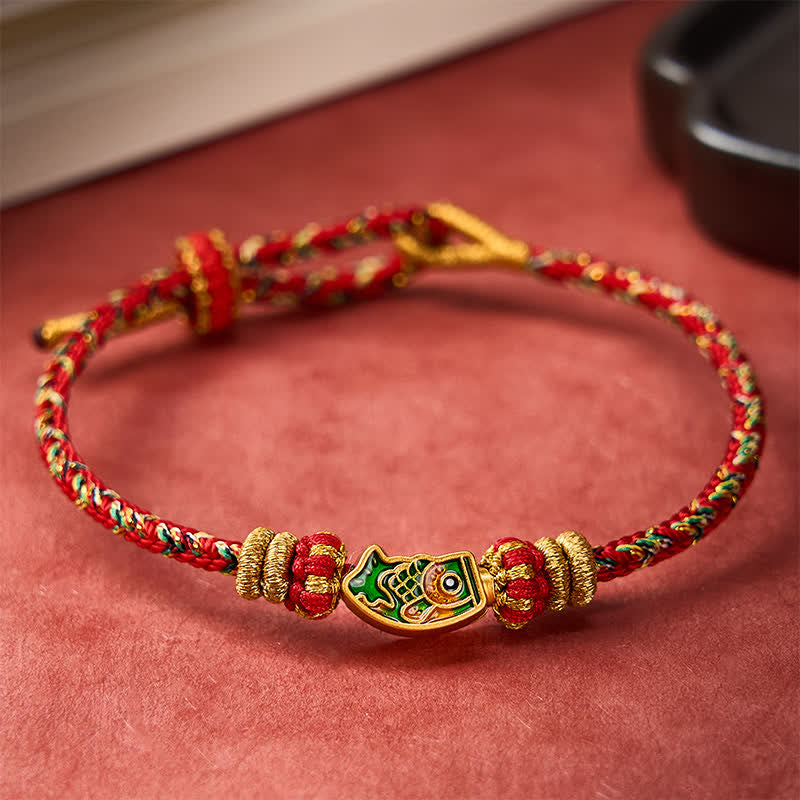 Buddha Stones Handgewebtes Armband aus Koi-Fisch-Seil - image 12