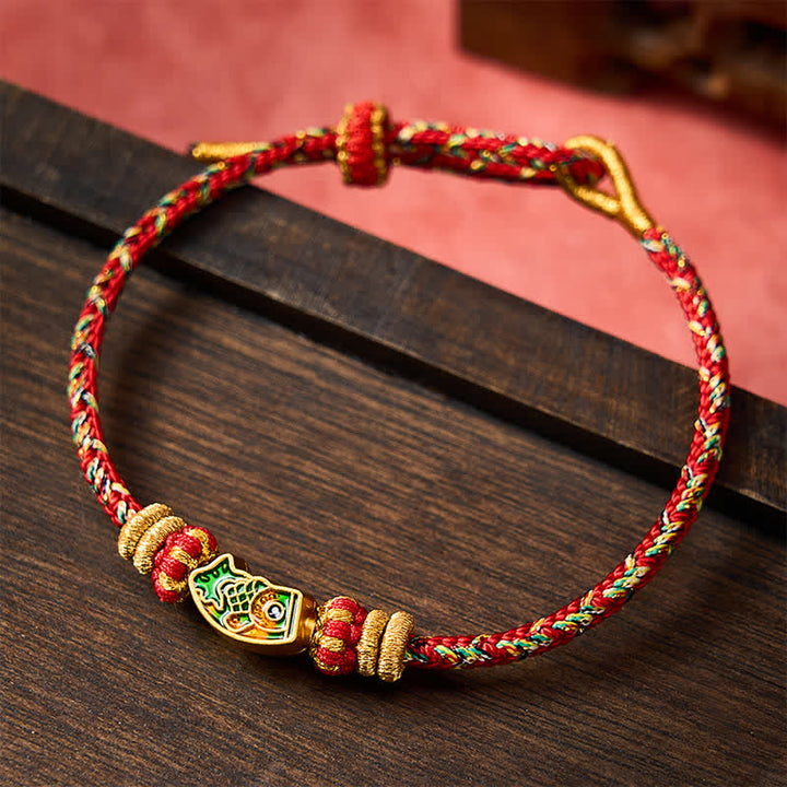 Buddha Stones Handgewebtes Armband aus Koi-Fisch-Seil - image 11