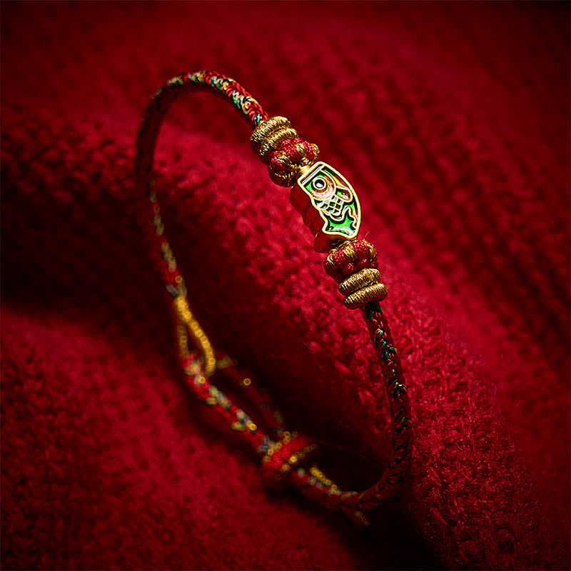 Buddha Stones Handgewebtes Armband aus Koi-Fisch-Seil - image 13