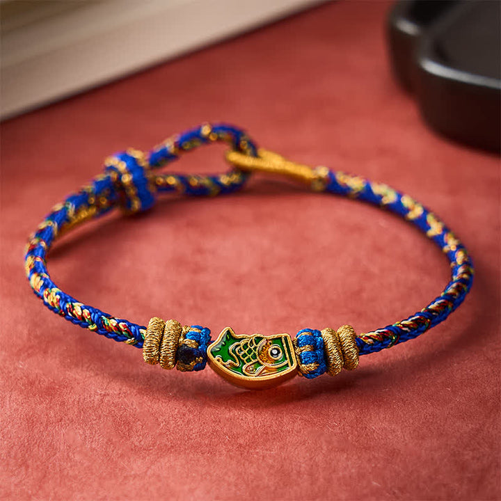 Buddha Stones Handgewebtes Armband aus Koi-Fisch-Seil - image 17