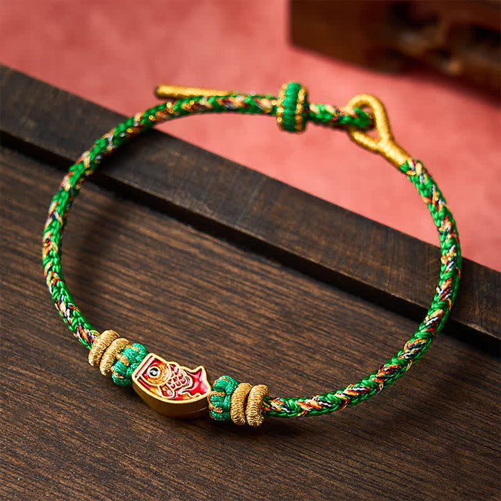 Buddha Stones Handgewebtes Armband aus Koi-Fisch-Seil - image 1