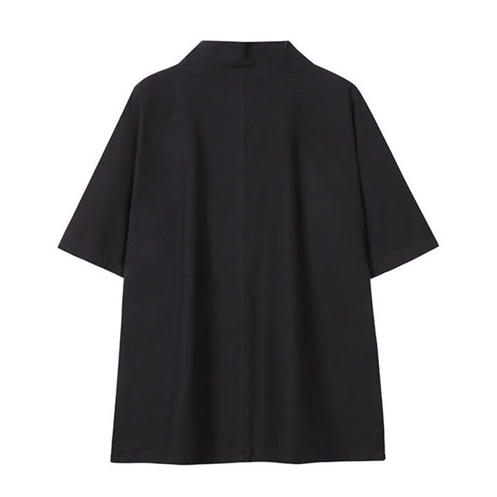 Buddha Stones Minimalistischer Kimono für Herren aus Baumwoll-Leinen-Mischgewebe mit Kordelzug für Frühling und Sommer - image 11