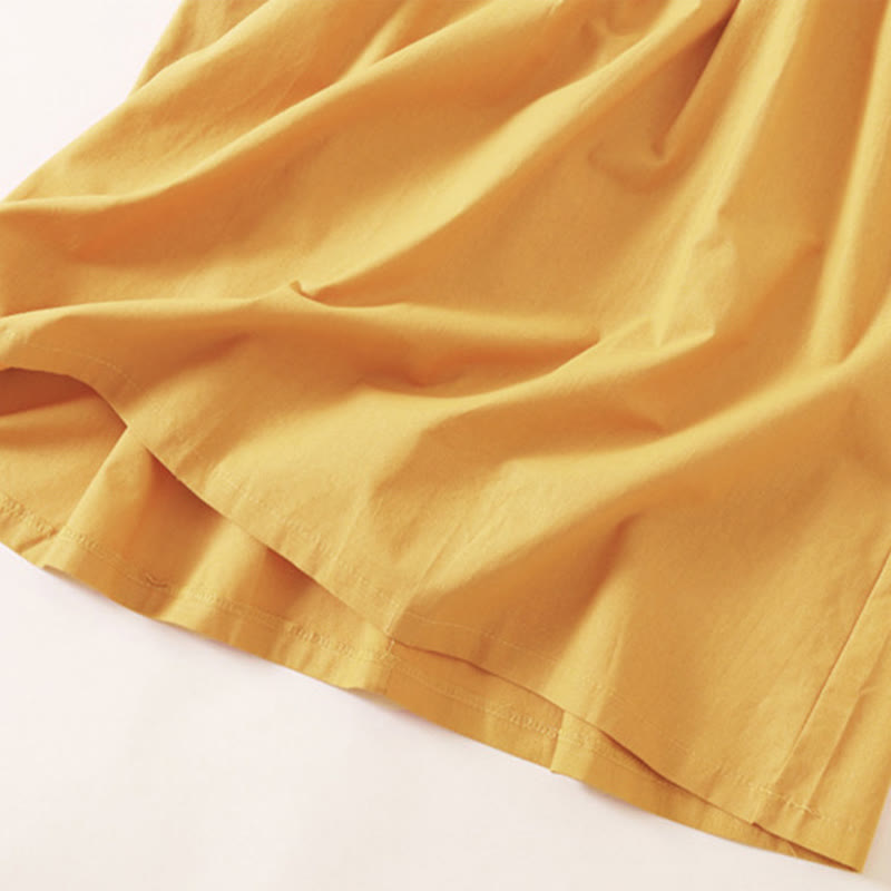 Sommerkleid mit Buddha Stones -Knöpfen, kurzen Ärmeln und Taschen - image 21