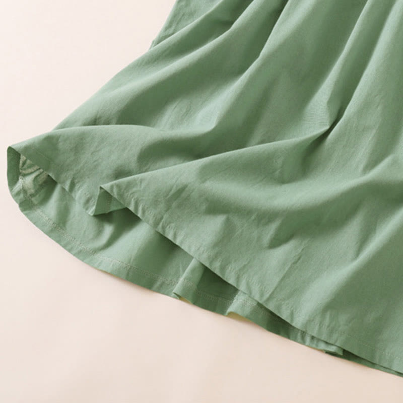Sommerkleid mit Buddha Stones -Knöpfen, kurzen Ärmeln und Taschen - image 25