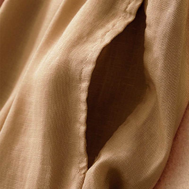 Buddha Stones Sommer-Caprihose mit elastischem Bund und Taschen - image 26