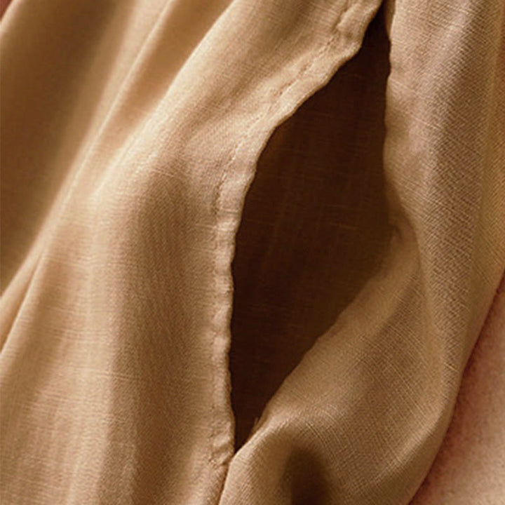 Buddha Stones Sommer-Caprihose mit elastischem Bund und Taschen - image 26