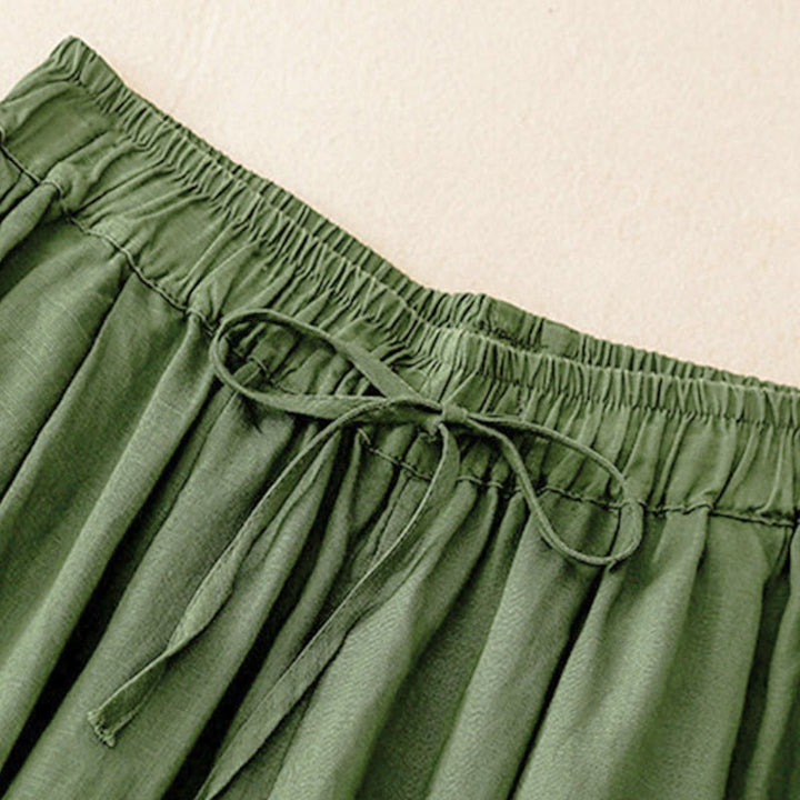 Buddha Stones Sommer-Caprihose mit elastischem Bund und Taschen - image 28