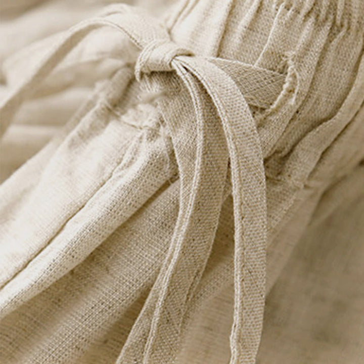Buddha Stones Sommer-Caprihose mit elastischem Bund und Taschen - image 2