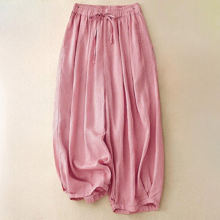 Buddha Stones Sommer-Caprihose mit elastischem Bund und Taschen - Rosa - US 8-10, UK/AU 12-14, EU 40-42 (2XL) - image 18