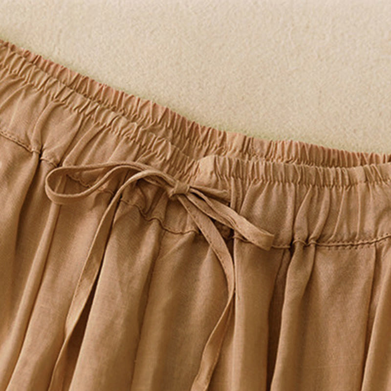 Buddha Stones Sommer-Caprihose mit elastischem Bund und Taschen - image 23