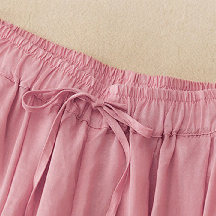 Buddha Stones Sommer-Caprihose mit elastischem Bund und Taschen - image 19