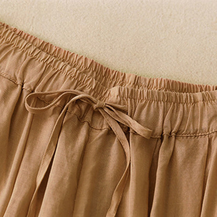 Buddha Stones Sommer-Caprihose mit elastischem Bund und Taschen - image 23