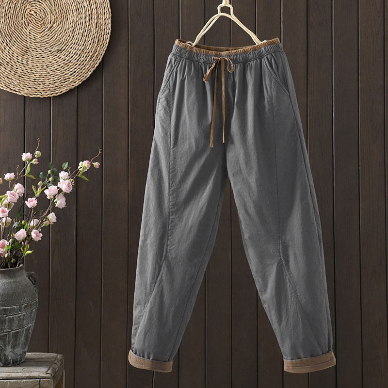 Buddha Stones Schlichte Damen-Haremshose mit Taschen - DimGray - US 8-10, UK/AU 12-14, EU 40-42 (2XL) - image 14