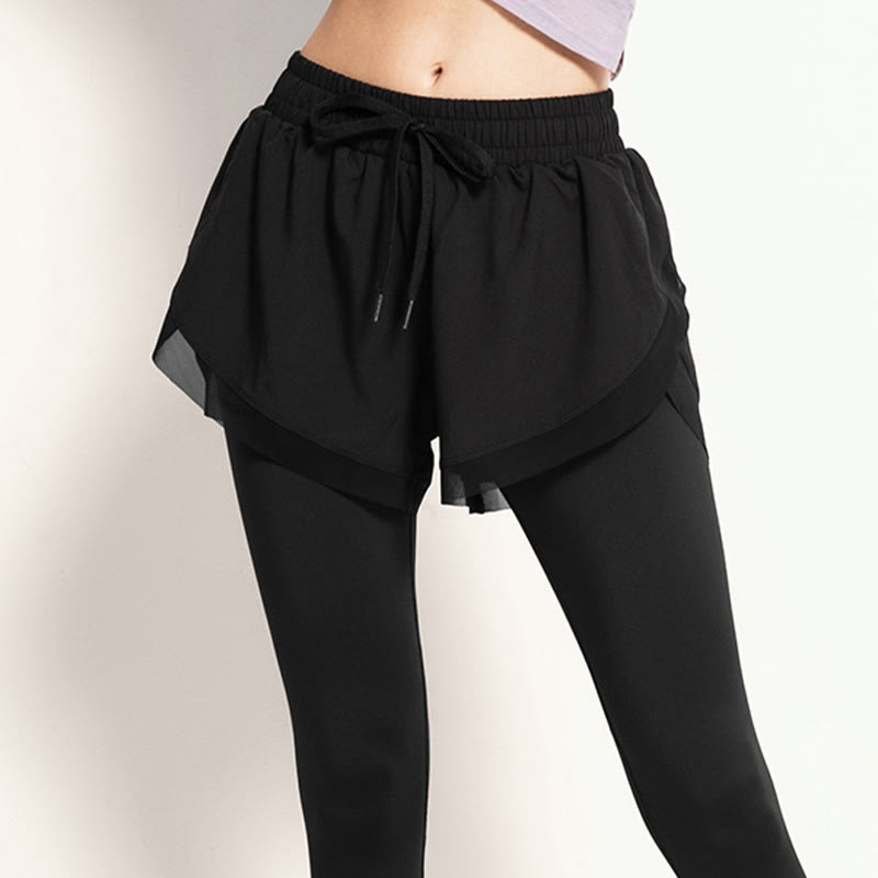Buddha Stones 2-in-1 Sport-Leggings, Outdoor-Fitness-Leggings für Damen, Yoga-Hosen - image 13