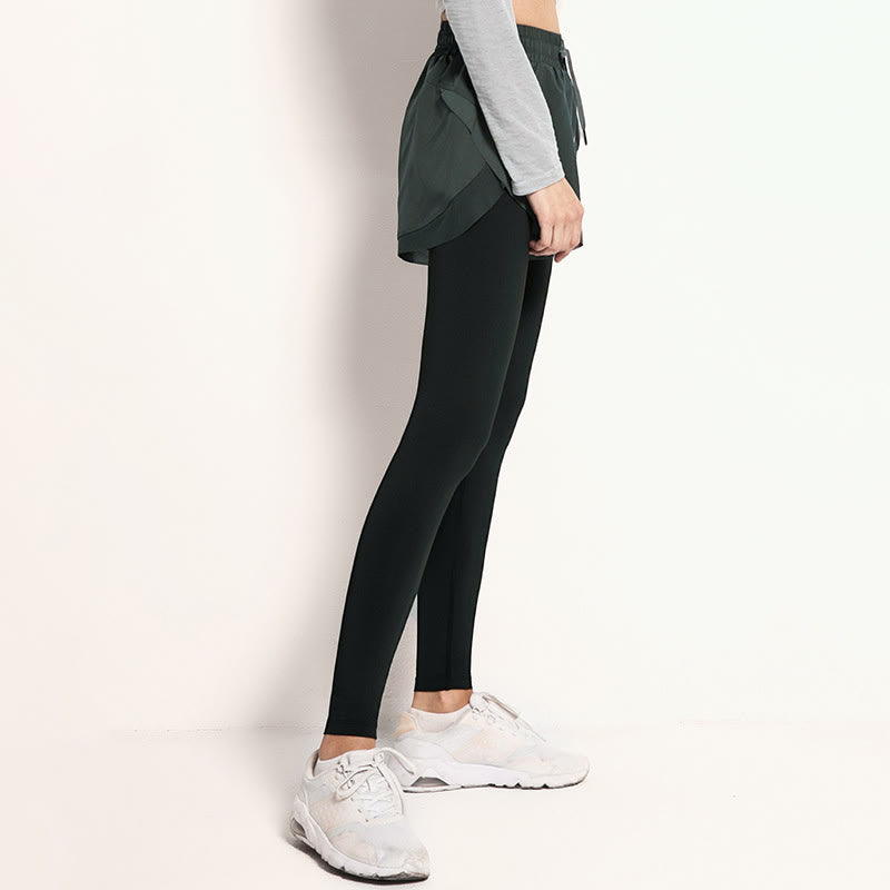 Buddha Stones 2-in-1 Sport-Leggings, Outdoor-Fitness-Leggings für Damen, Yoga-Hosen - image 8