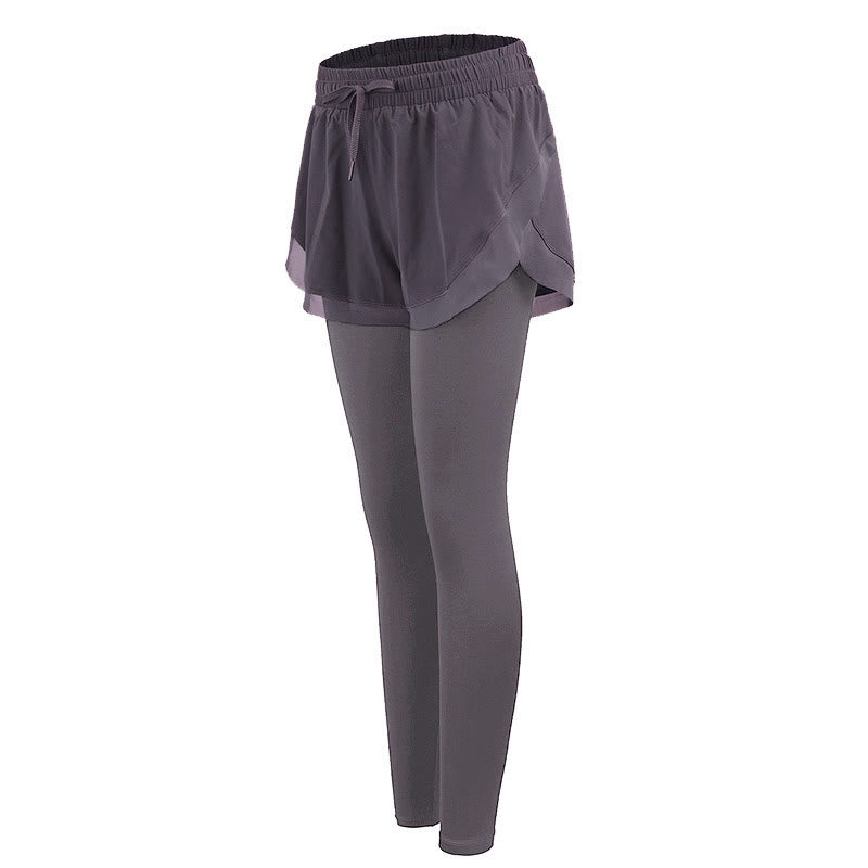 Buddha Stones 2-in-1 Sport-Leggings, Outdoor-Fitness-Leggings für Damen, Yoga-Hosen - Distel - US 8-10, UK/AU 12-14, EU 40-42 (XL) - image 0