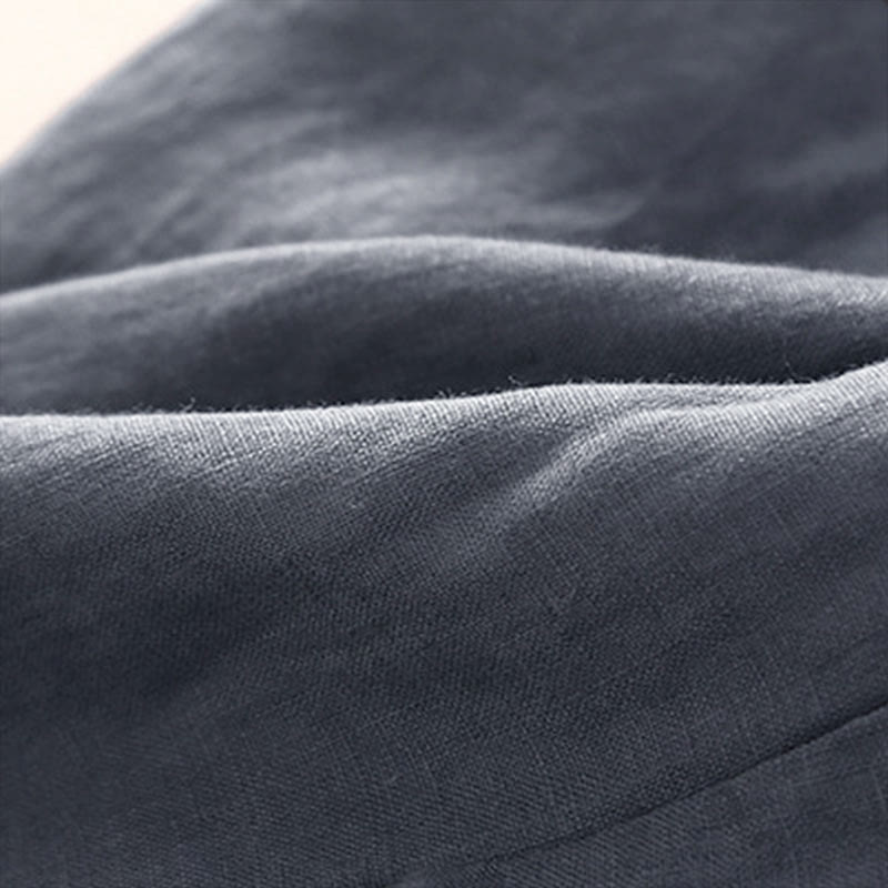 Buddha Stones Haremshose, einfarbig, mit Blumenmuster, lockerer Kordelzug und Taschen - image 17