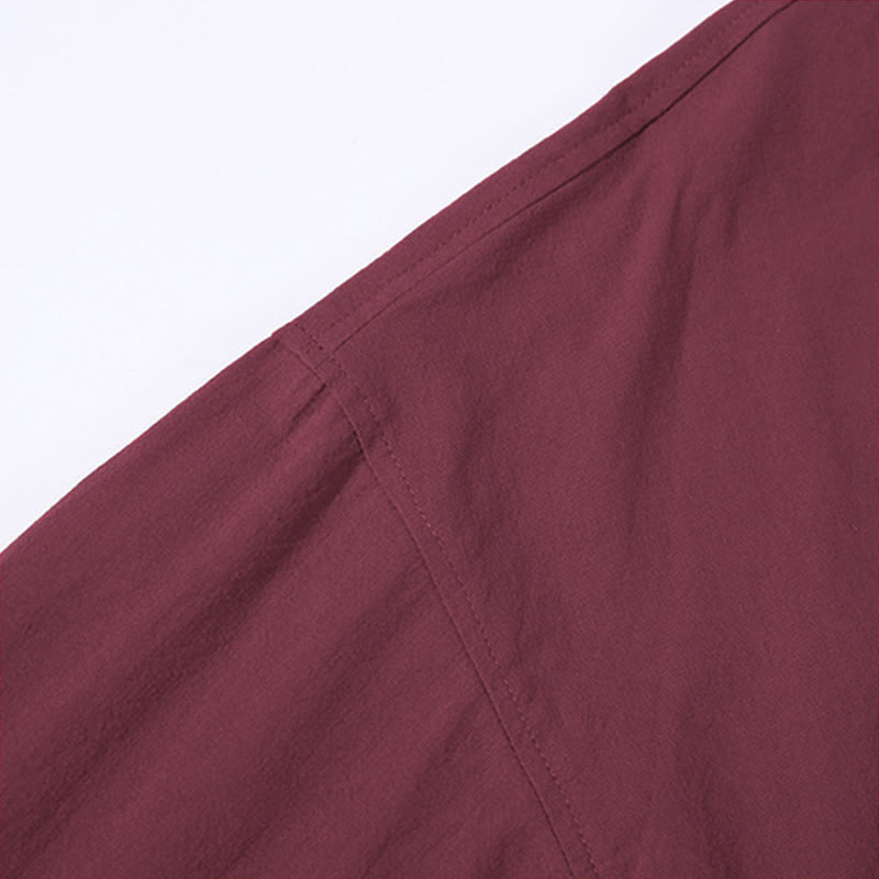 Buddha Stones , einfarbige, geschnürte Dreiviertelarm-Jacke mit offener Vorderseite, Herrenkimono - image 11