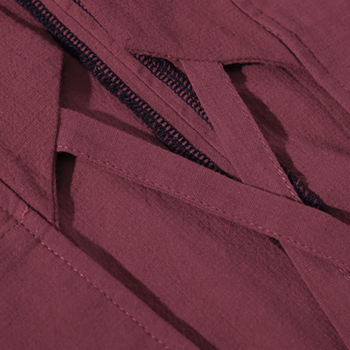 Buddha Stones , einfarbige, geschnürte Dreiviertelarm-Jacke mit offener Vorderseite, Herrenkimono - image 9