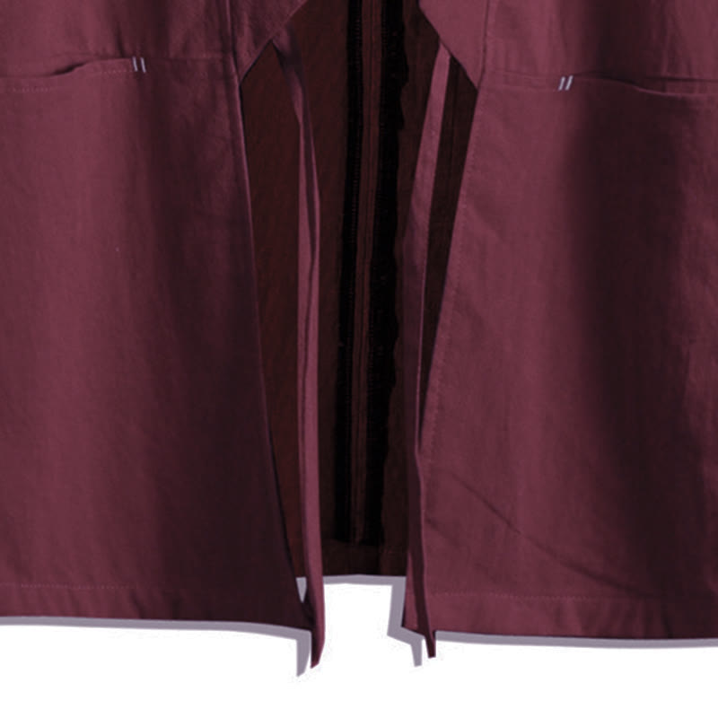 Buddha Stones , einfarbige, geschnürte Dreiviertelarm-Jacke mit offener Vorderseite, Herrenkimono - image 14