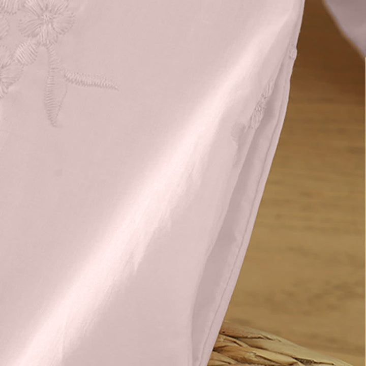Buddha Stones Sommerliches, lässiges Damenkleid mit Blumenstickerei, Rundhalsausschnitt, Dreiviertelärmeln und Taschen - image 13