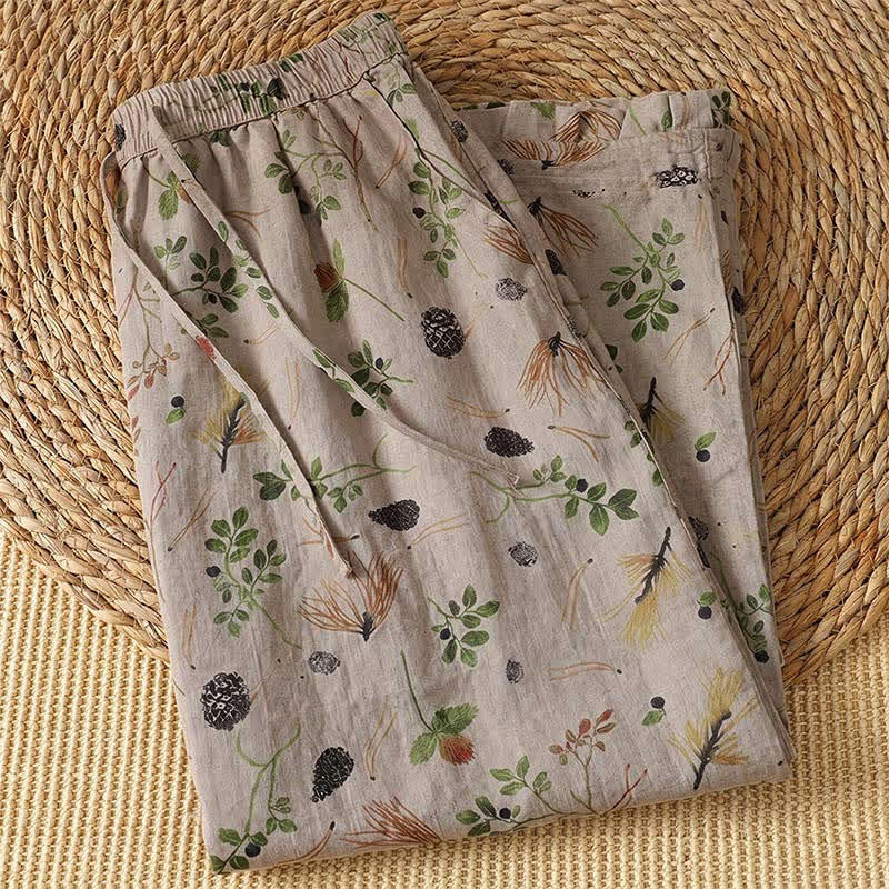 Buddha Stones Sommerlicher, lässiger Boho-Rock für Damen mit Blumenmuster und Tasche - image 2