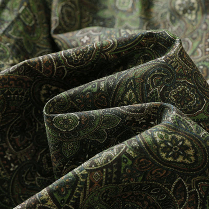 Buddha Stones Boho-Hose für Frühling und Sommer, grün, abstrakt, mit Kordelzug, weites Bein, mit Tasche - image 11