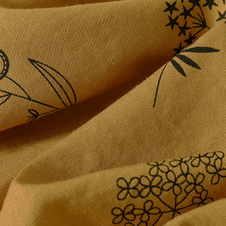 Buddha Stones Lässige Vintage-Sommerhose mit Blumenmuster, Kordelzug, weites Bein und Tasche - image 9
