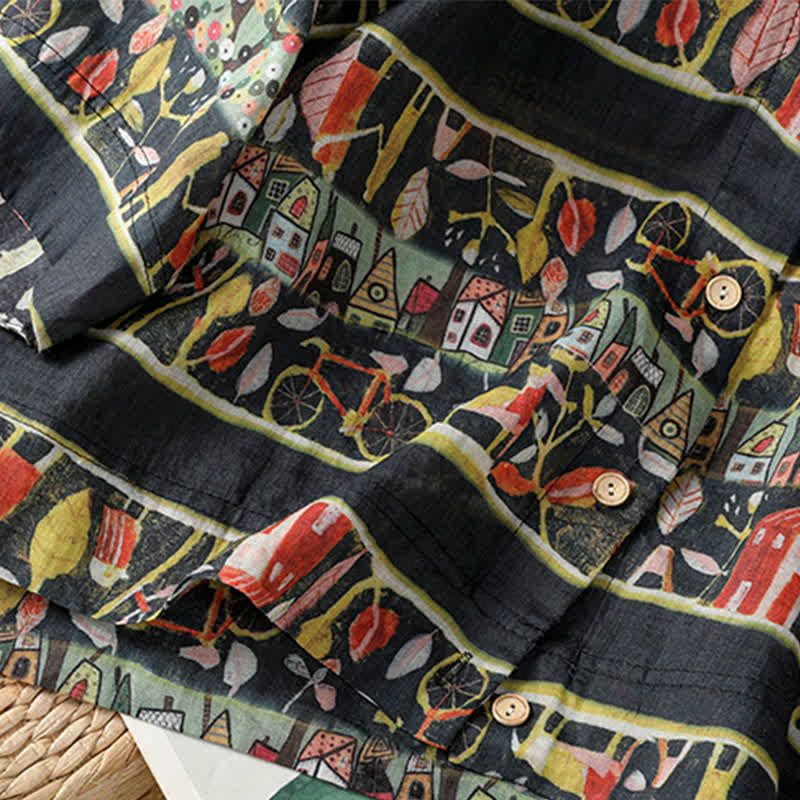 Damen-T-Shirt aus Polyester mit Dreiviertelärmeln, V-Ausschnitt, Knopfleiste und Buddha Stones -Motiv - image 15