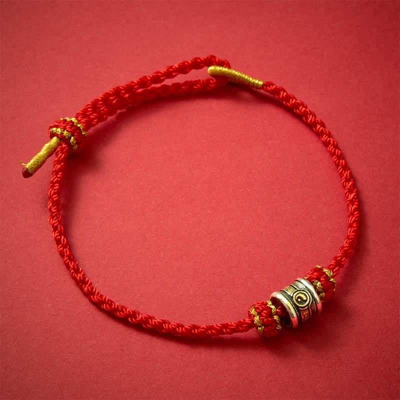 Buddha Stones Kupfernes Yin-Yang-Armband mit roter Schnur - image 2