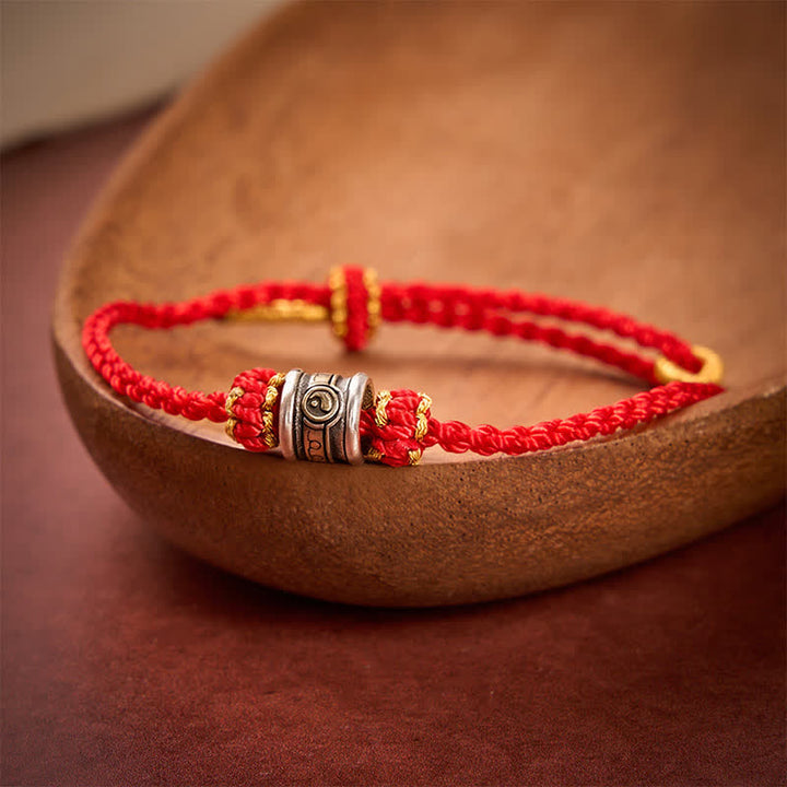 Buddha Stones Kupfernes Yin-Yang-Armband mit roter Schnur - image 1