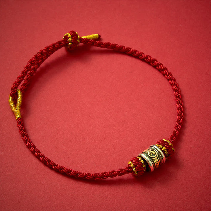 Buddha Stones Kupfernes Yin-Yang-Armband mit roter Schnur - Dunkelrote Schnur - image 15