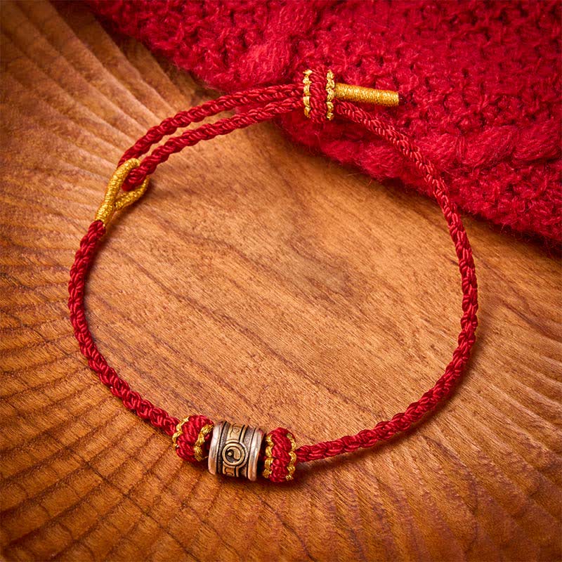 Buddha Stones Kupfernes Yin-Yang-Armband mit roter Schnur - image 16