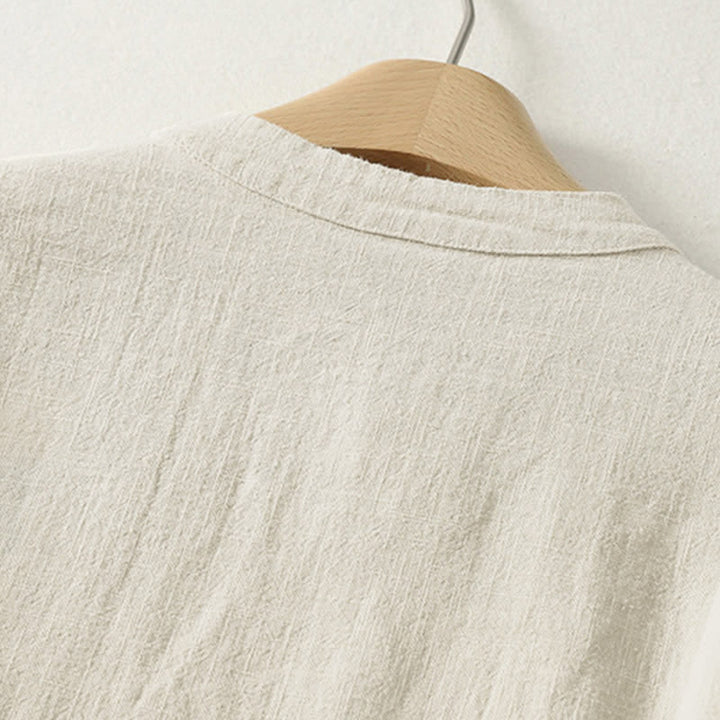 Buddha Stones Casual Plain Frog-Buttons Damen Langarmhemd - image 9