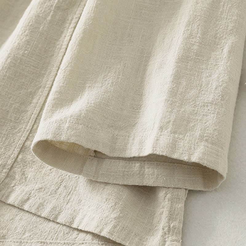 Buddha Stones Casual Plain Frog-Buttons Damen Langarmhemd - image 12