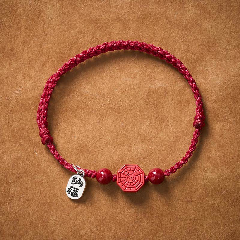 Buddha Stones Bagua-Armband mit roter Schnur - image 1