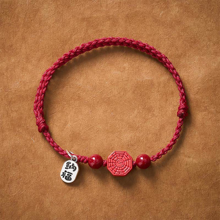 Buddha Stones Bagua-Armband mit roter Schnur - image 1
