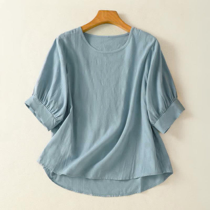 Buddha Stones -T-Shirt mit schlichtem Rundhalsausschnitt, lockeren kurzen Ärmeln für Damen - Hellblau - US 8-10, UK/AU 12-14, EU 40-42 (2XL) - image 0