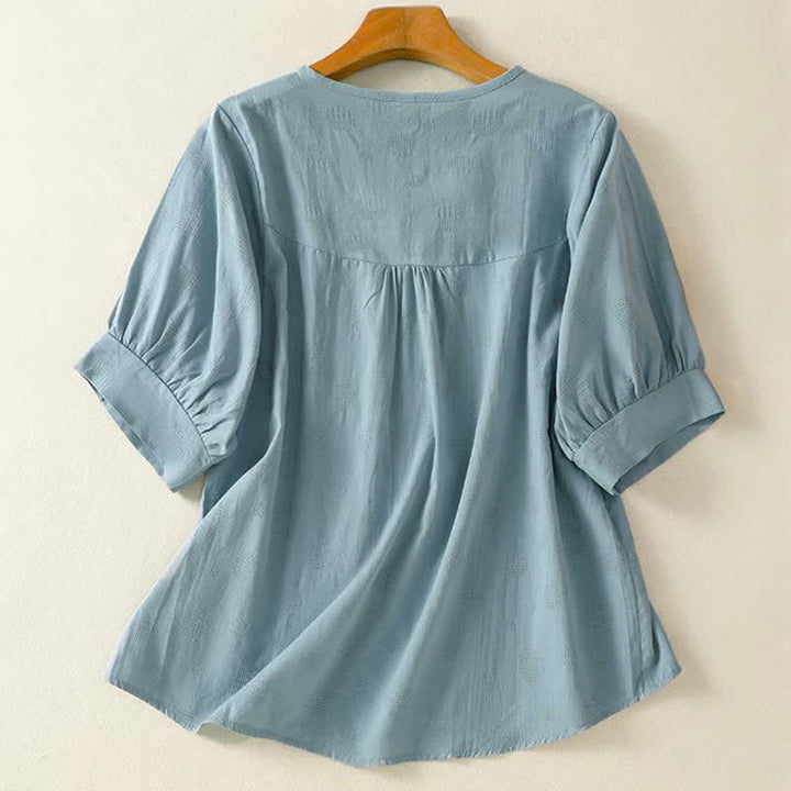 Buddha Stones -T-Shirt mit schlichtem Rundhalsausschnitt, lockeren kurzen Ärmeln für Damen - image 1