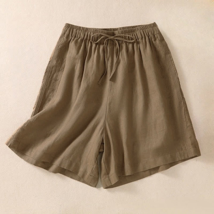 Lässige Damen-Shorts mit Buddha Stones, floralem Stickereimuster, Kordelzug und Taschen - Peru - US 8-10, UK/AU 12-14, EU 40-42 (2XL) - image 6