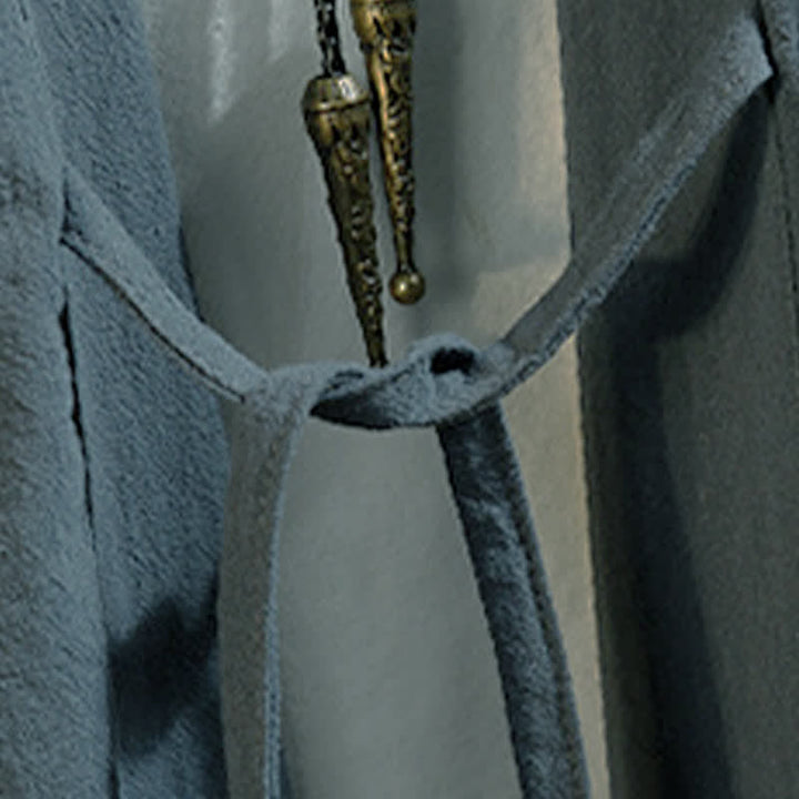 Buddha Stones Lässiger Kimono im Vintage-Stil mit Kranichstickerei für Herren, ellbogenlang, für Frühling und Sommer - image 9