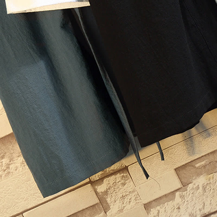 Buddha Stones Lässiger Kimono im Vintage-Stil mit Kranichstickerei für Herren, ellbogenlang, für Frühling und Sommer - image 40