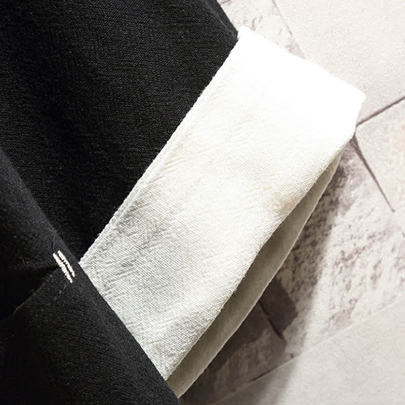 Buddha Stones Lässiger, minimalistischer Kimono für Herren mit Dreiviertelärmeln und Taschen für Frühling und Sommer - image 13