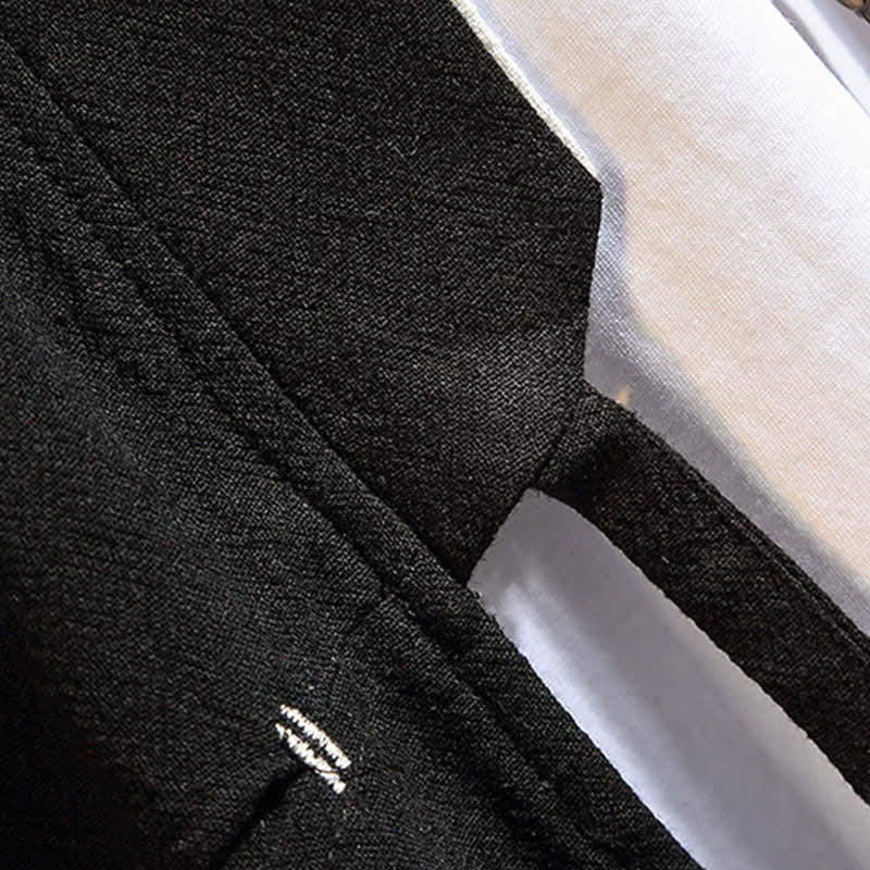 Buddha Stones Lässiger, minimalistischer Kimono für Herren mit Dreiviertelärmeln und Taschen für Frühling und Sommer - image 9
