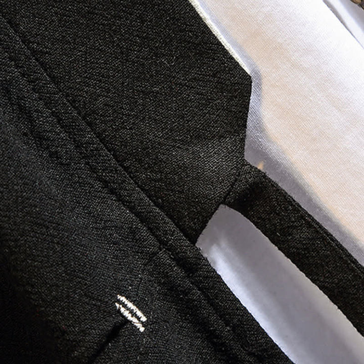 Buddha Stones Lässiger, minimalistischer Kimono für Herren mit Dreiviertelärmeln und Taschen für Frühling und Sommer - image 9