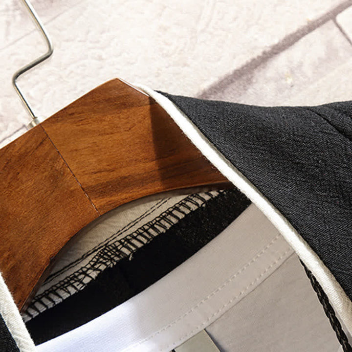 Buddha Stones Lässiger, minimalistischer Kimono für Herren mit Dreiviertelärmeln und Taschen für Frühling und Sommer - image 7
