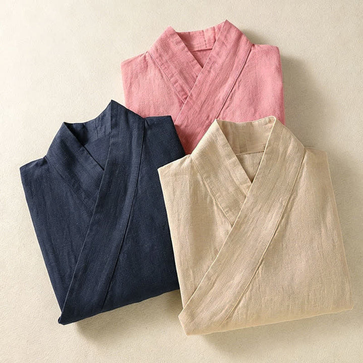 Buddha Stones Lässiges Langarmshirt im Tang-Stil für Damen, einfarbig, mit V-Ausschnitt und Kordelzug, ideal für Frühling und Sommer. - image 21