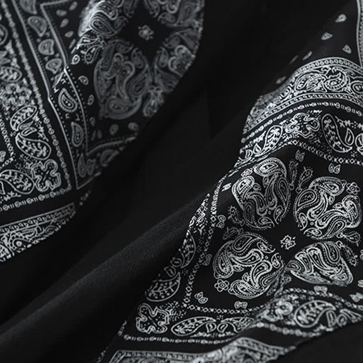 Buddha Stones Lässiges Vintage-Herrenhemd mit Paisley-Muster, langen Ärmeln und aufgesetzter Tasche aus Baumwolle mit Knopfleiste für den Herbst. - image 4