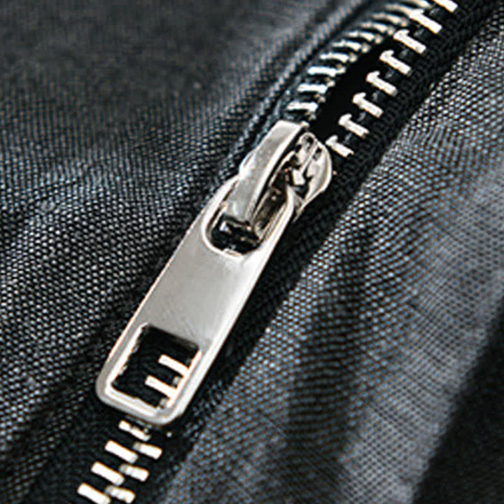 Buddha Stones Lässige, minimalistische Herrenjacke mit Stehkragen, Reißverschluss und Taschen für Frühling und Sommer - image 14