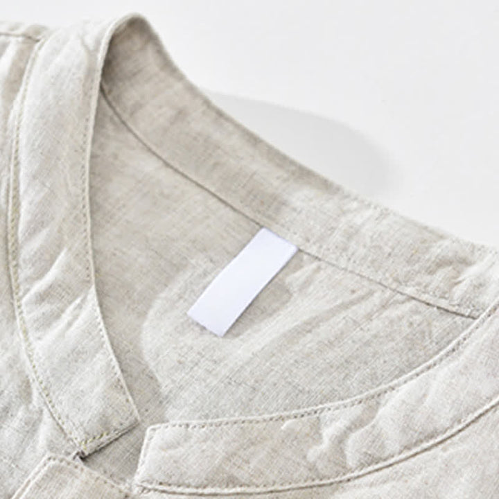 Buddha Stones Lässige, minimalistische Herrenjacke mit Stehkragen, Reißverschluss und Taschen für Frühling und Sommer - image 4